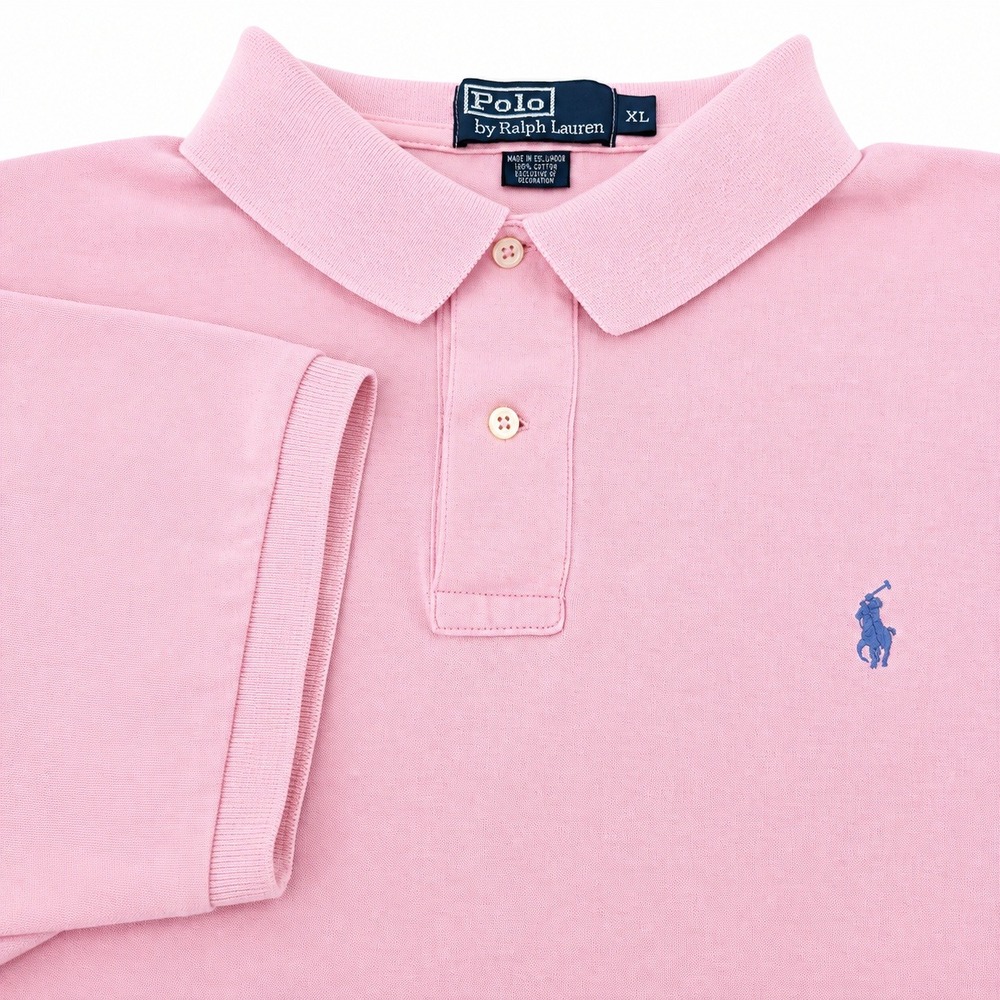 Polo Ralph Lauren Polo Shirt Mens XL Classic Pink Cotton Jersey Heritage Preppy